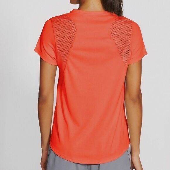 Nike Women's Orange Dri-FIT Crewneck Short Sleeve Top - Picture 2 of 16